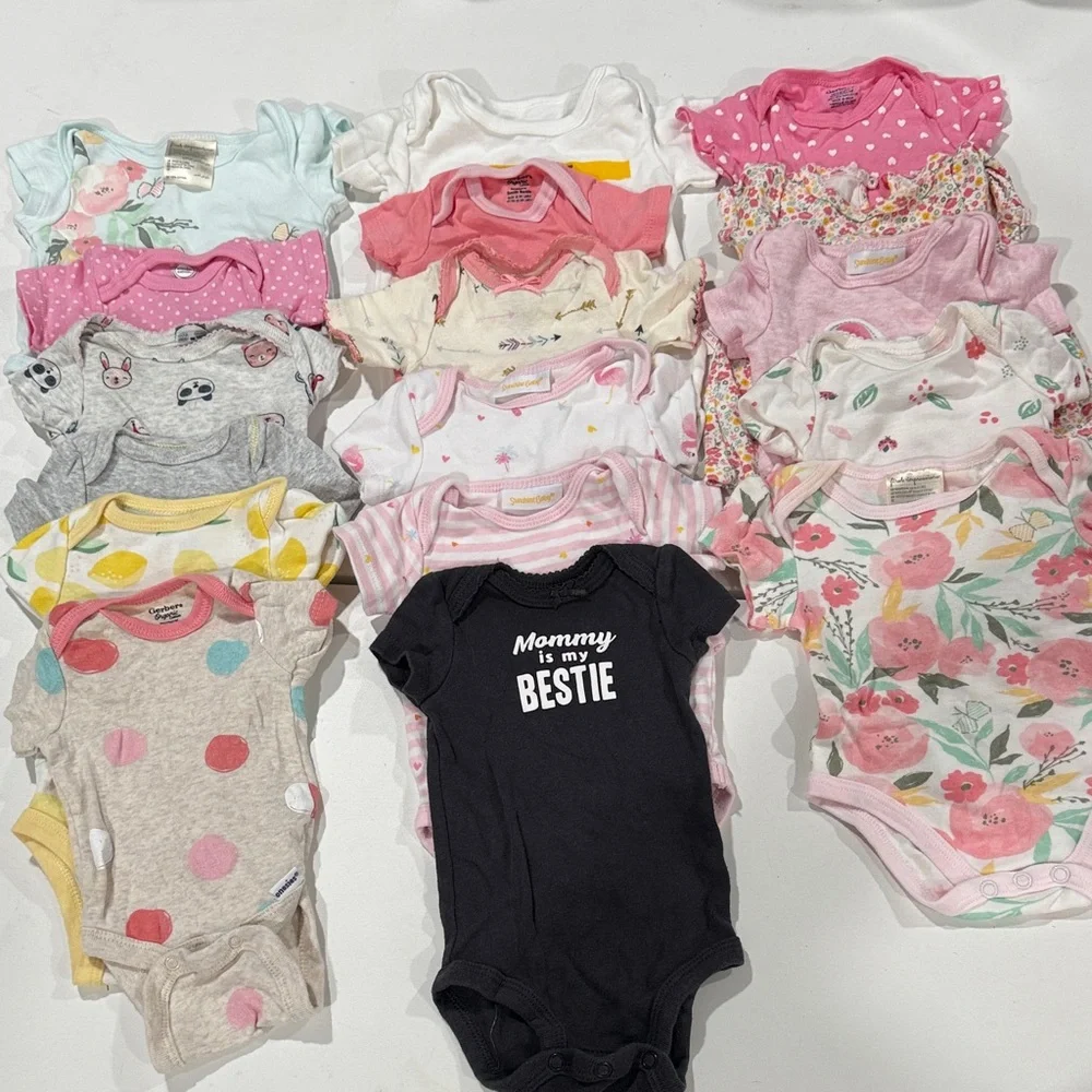 16 Assorted Kids One Pieces Set newborn - Picture 1 of 2